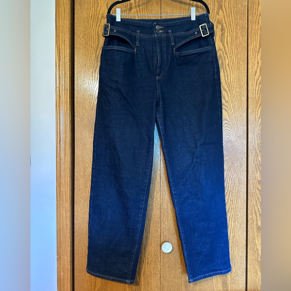 Banana Republic Dark Blue High-Rise Tapered Jeans
